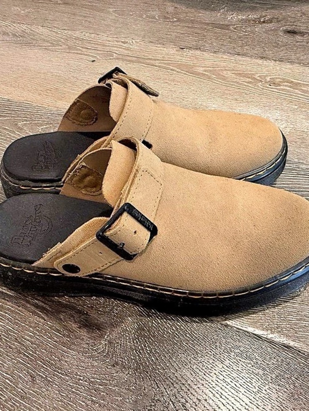 Dr. Martens Carlson Suede Casual Slingback Mules Tan & Black US 8 women’s